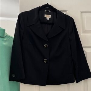 Talbots Black Women's Blazer with Button Detail Super Cute